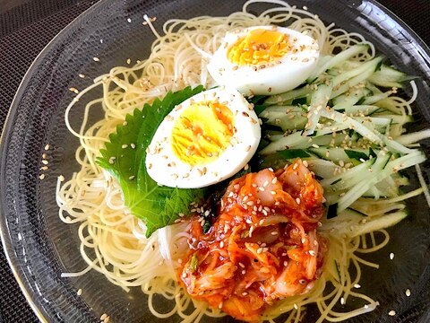 冷麺風そうめん☆夏休みの昼食にも☆変わり素麺